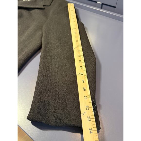 Vintage Gianni Wool Blazer Mens 44R Black Made USA Minimalist Classic - Picture 9 of 12